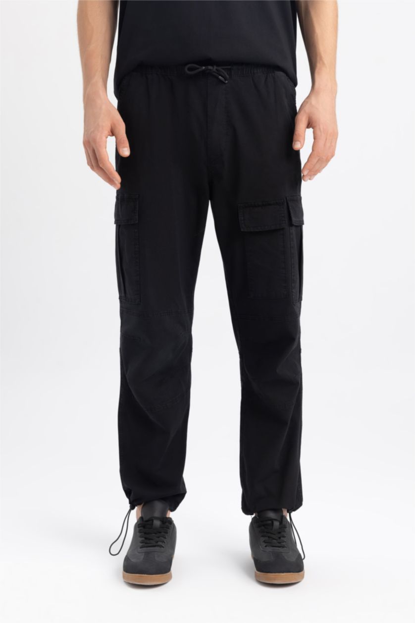 MAN Black Relax Fit Trousers