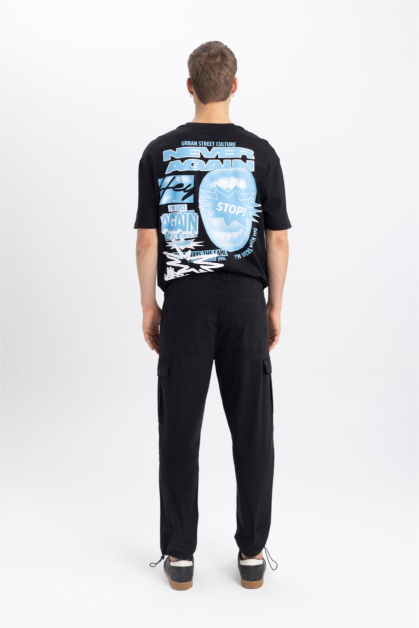 MAN Black Relax Fit Trousers