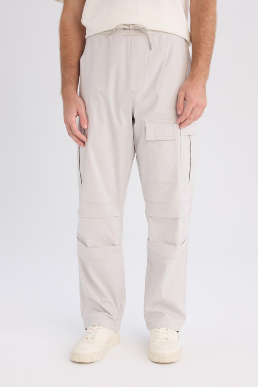 Ерлер Ашық сұр кең аяқ парашют тұрақты етек Шалбар