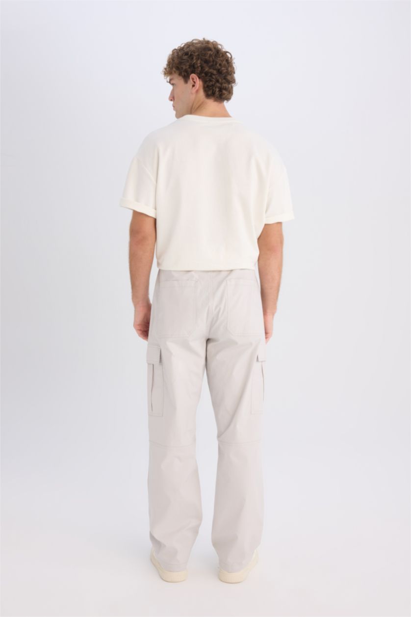 Ерлер Ашық сұр кең аяқ парашют тұрақты етек Шалбар