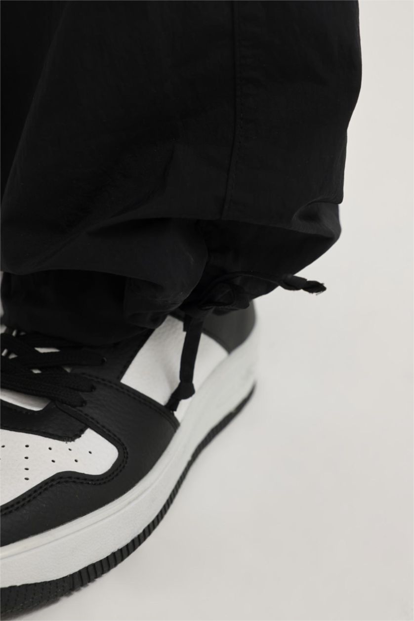 FEMME Noir High Waist Parachute Trousers