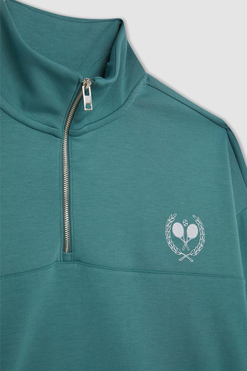 Kadın Yeşil Oversıze Sweatshirt
