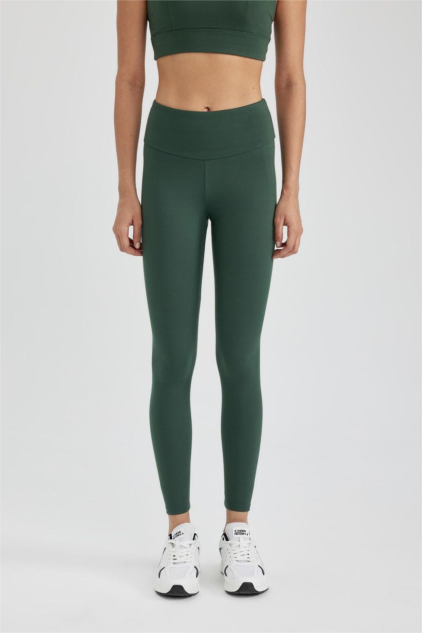 Woman Green Sport Leggings