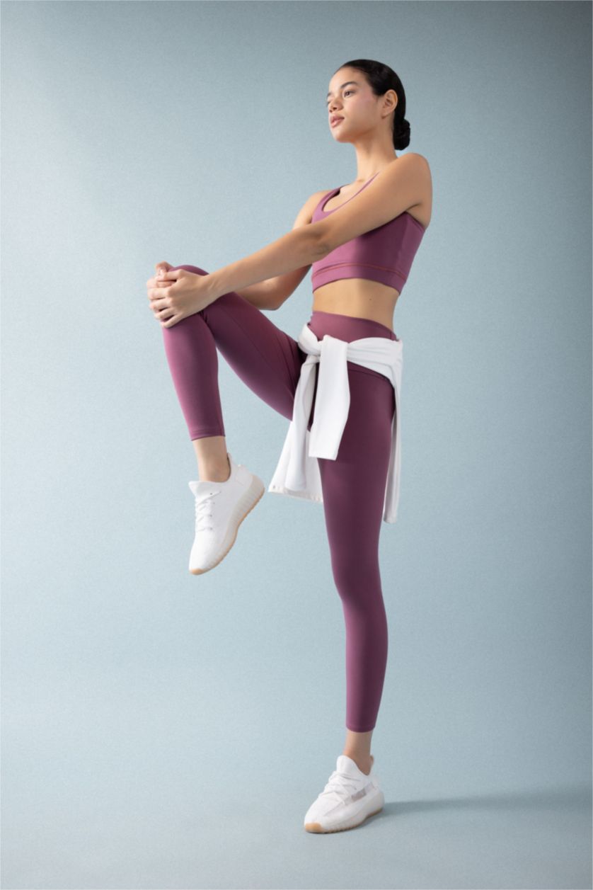 WOMAN Purple Waist Wrapping Premium Leggings