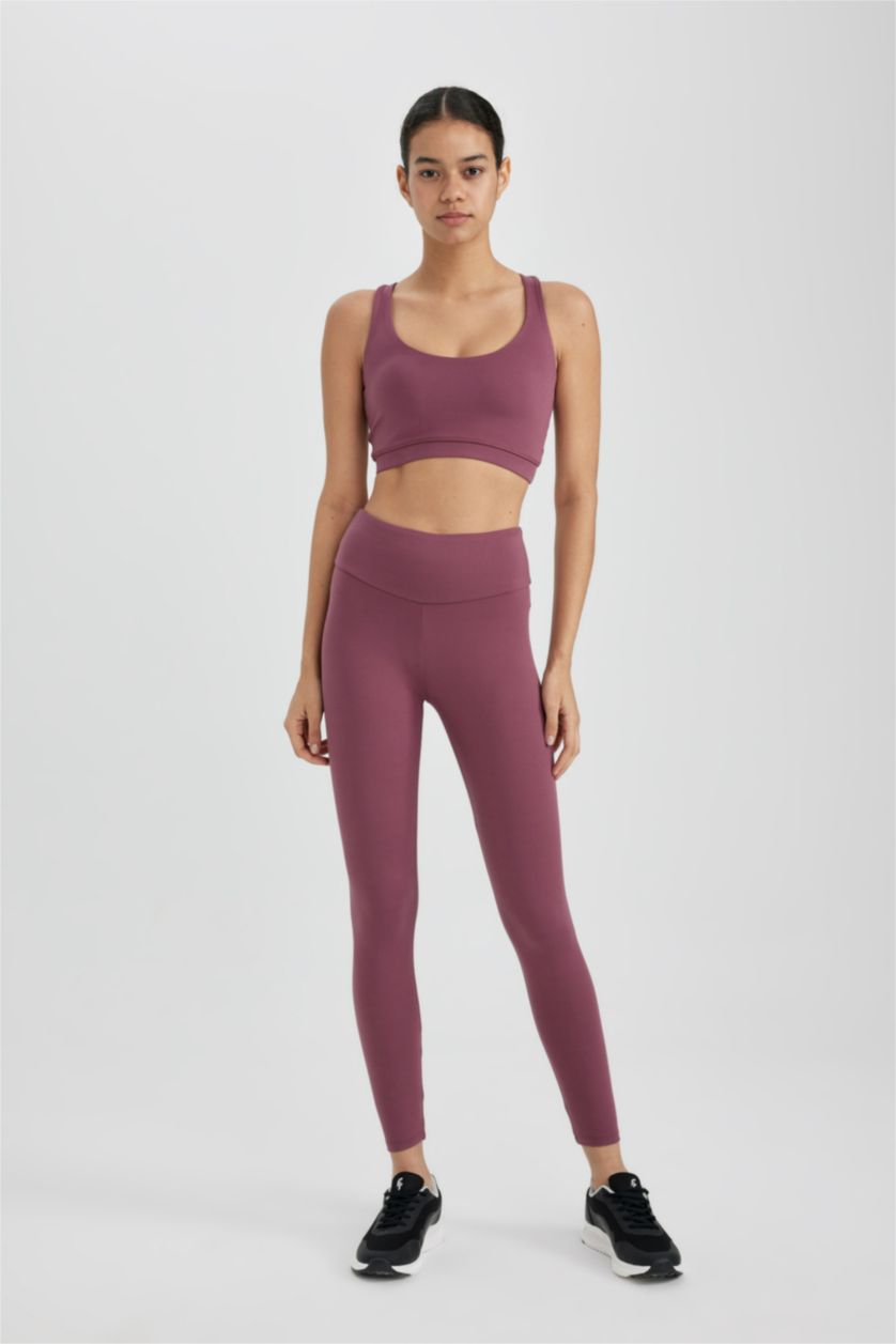 WOMAN Purple Waist Wrapping Premium Leggings