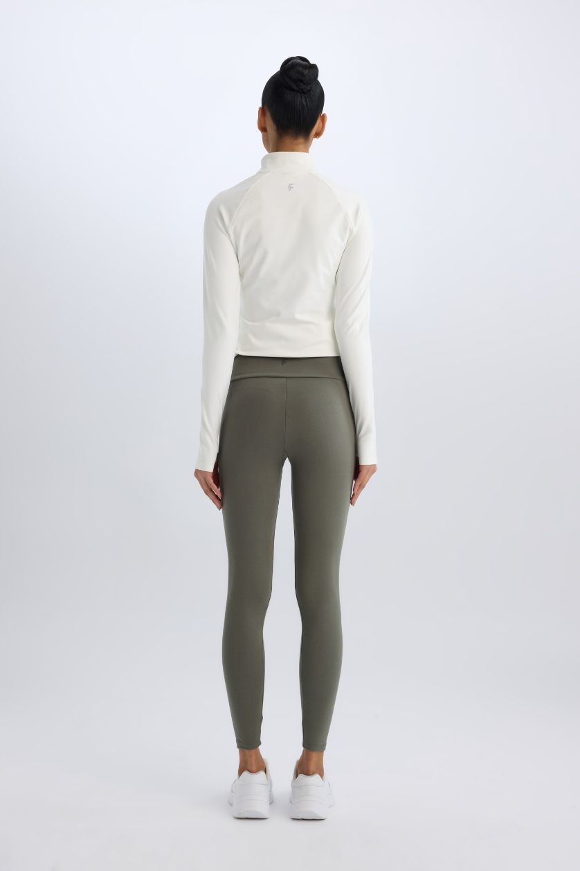 Kadın Haki Beli Saran Sporcu Tayt