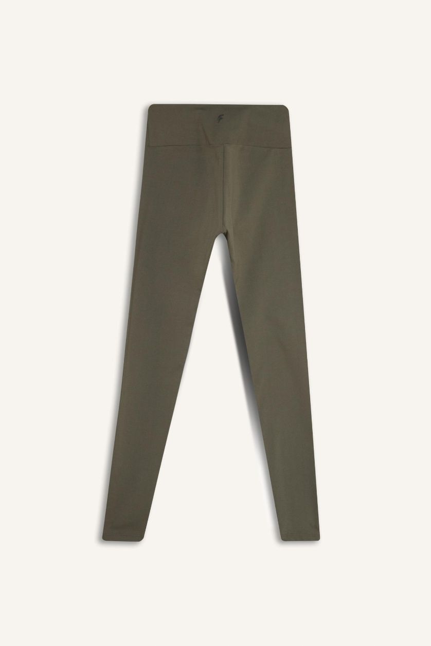 Kadın Haki Beli Saran Sporcu Tayt