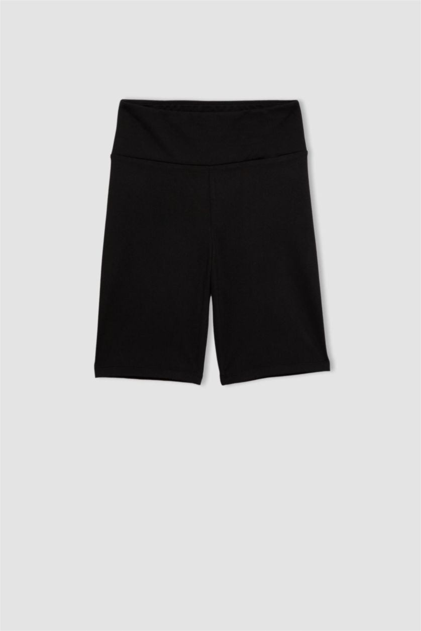 WOMAN Black DeFactoFit Biker Waist Wrap Premium Leggings