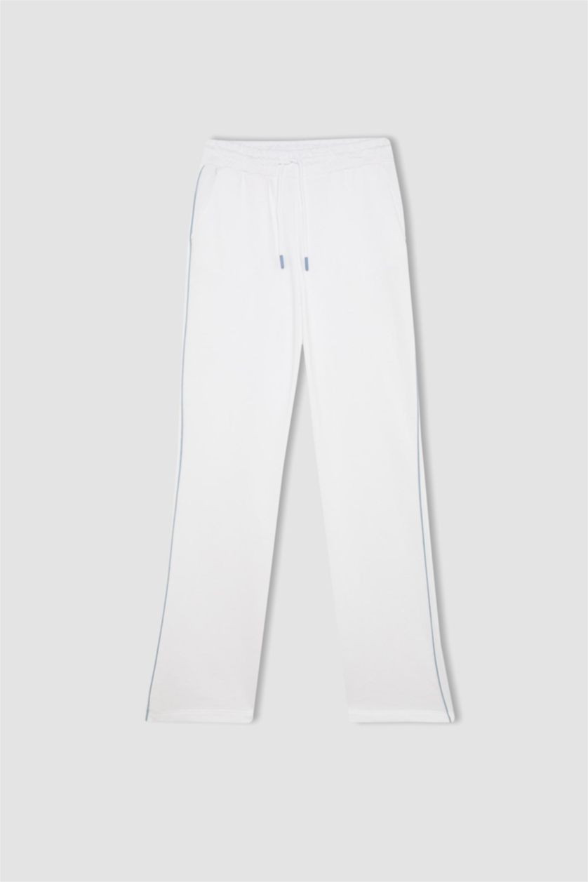 WOMAN White DeFactoFit Standard Fit Wide Leg Chino Pants