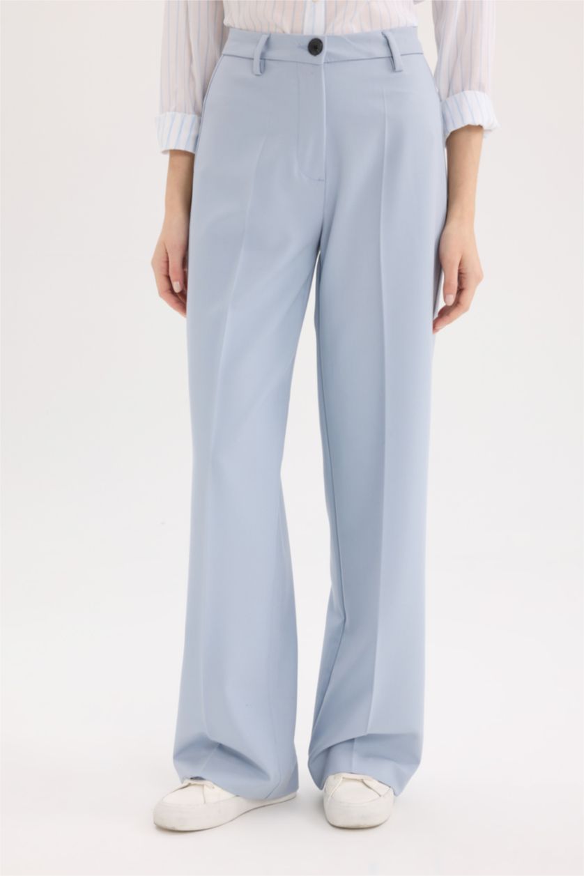 Әйелдерге Ашық Көк кең аяқ Шалбар