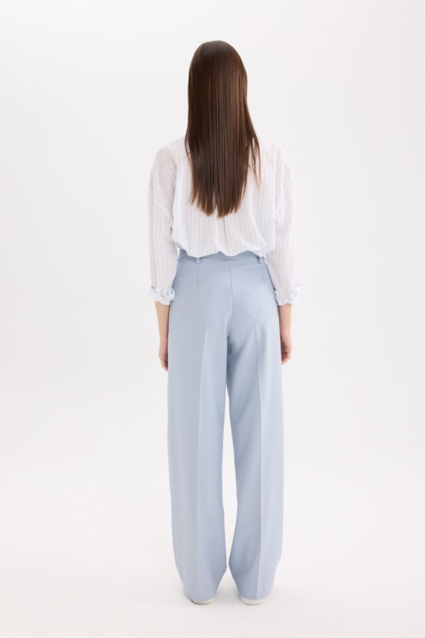 Әйелдерге Ашық Көк кең аяқ Шалбар