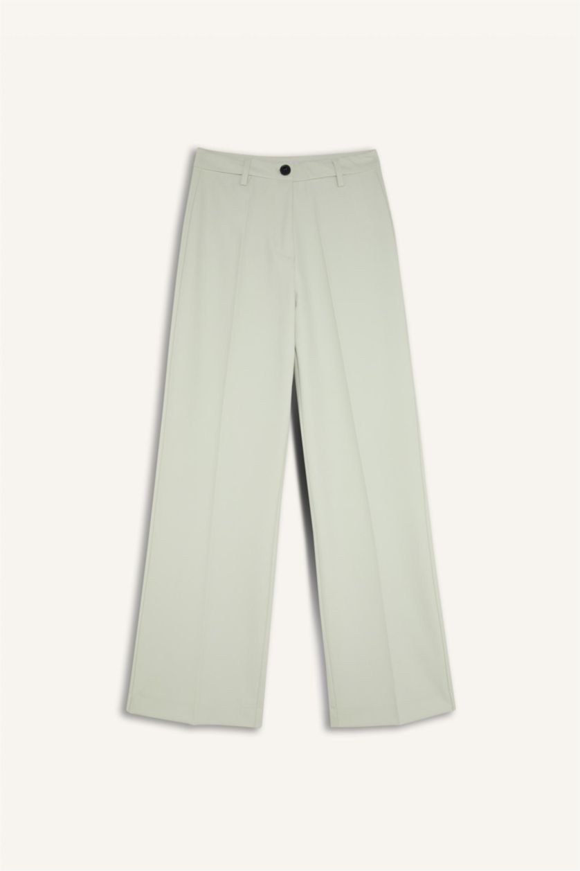 نساء نعناع بنطرون وايد ليج برجل واسع وخصر عالي