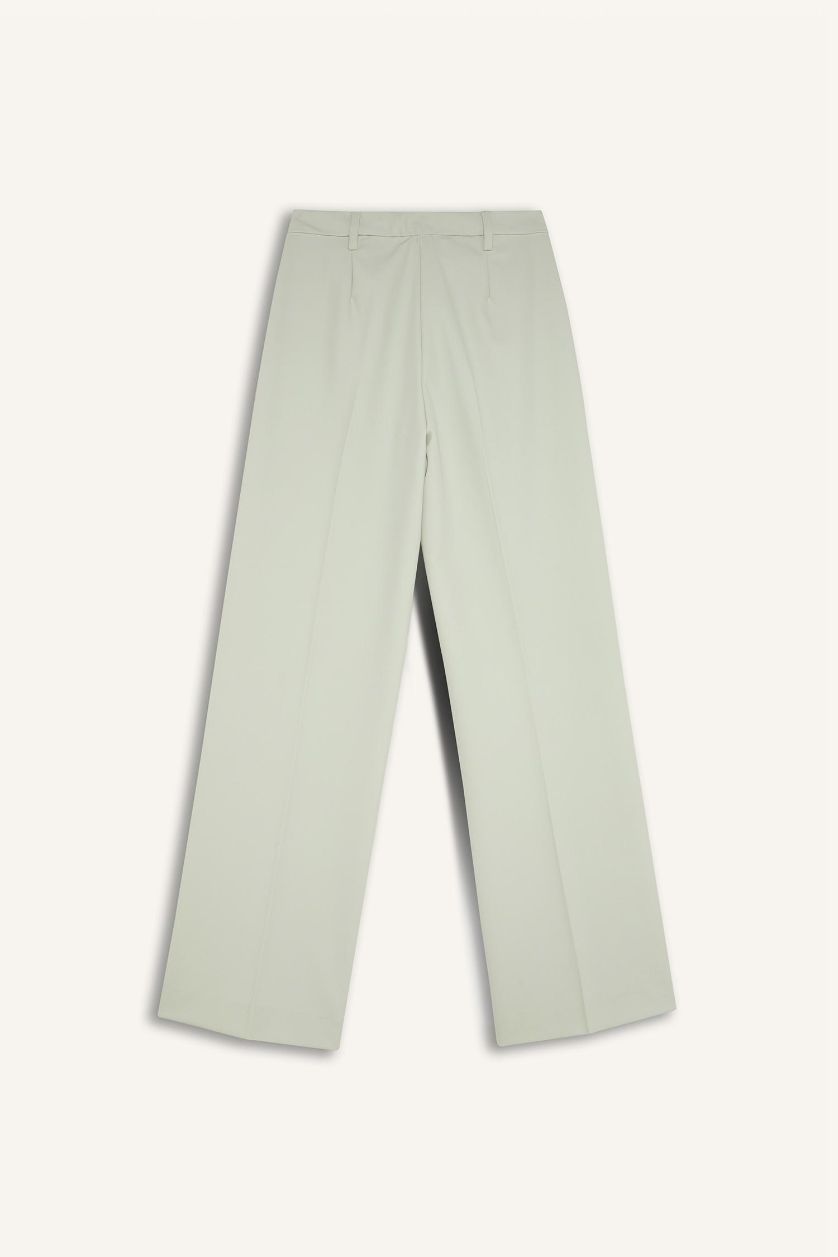 نساء نعناع بنطرون وايد ليج برجل واسع وخصر عالي