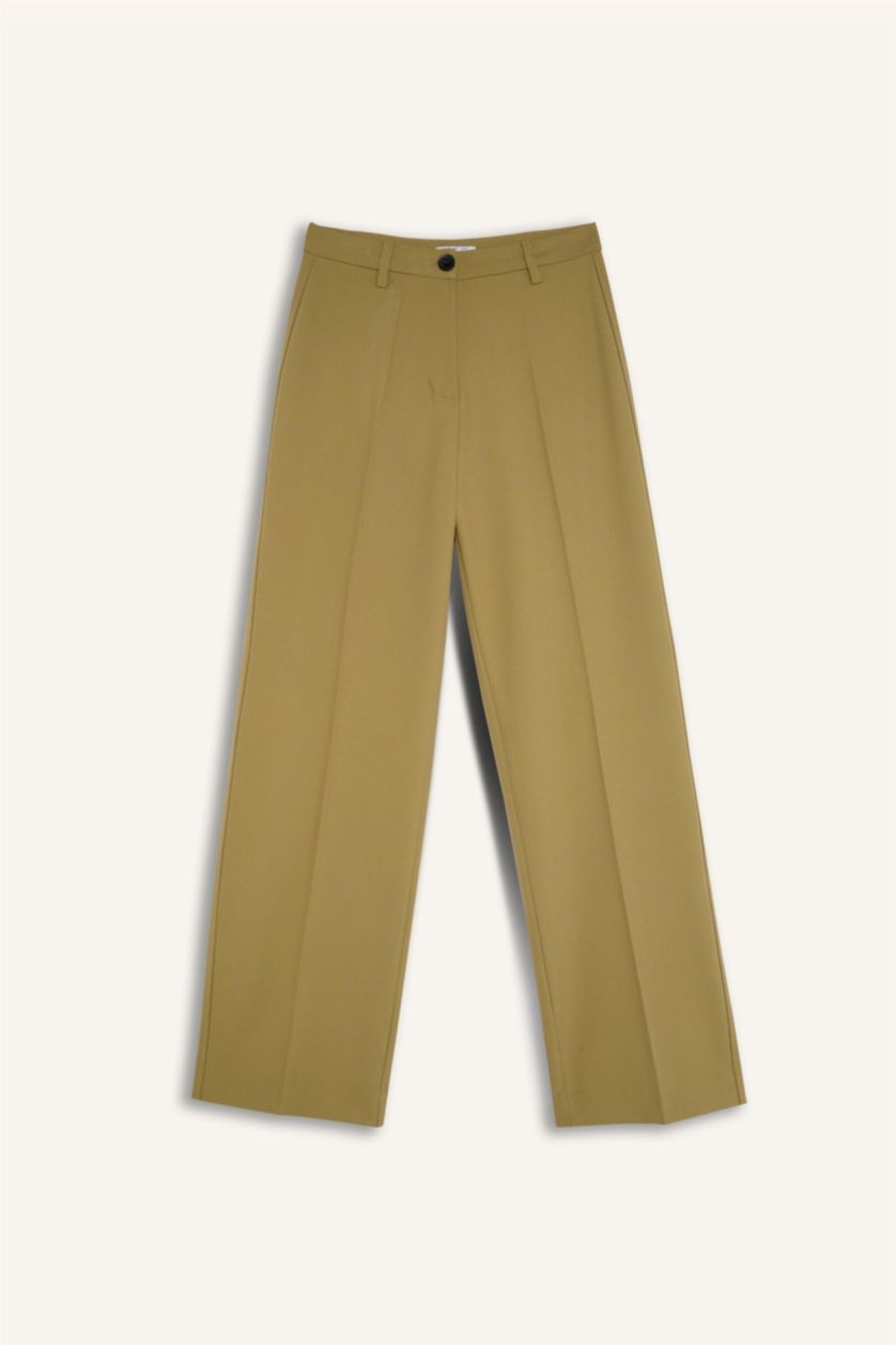 Әйелдерге хаки кең аяқ Шалбар