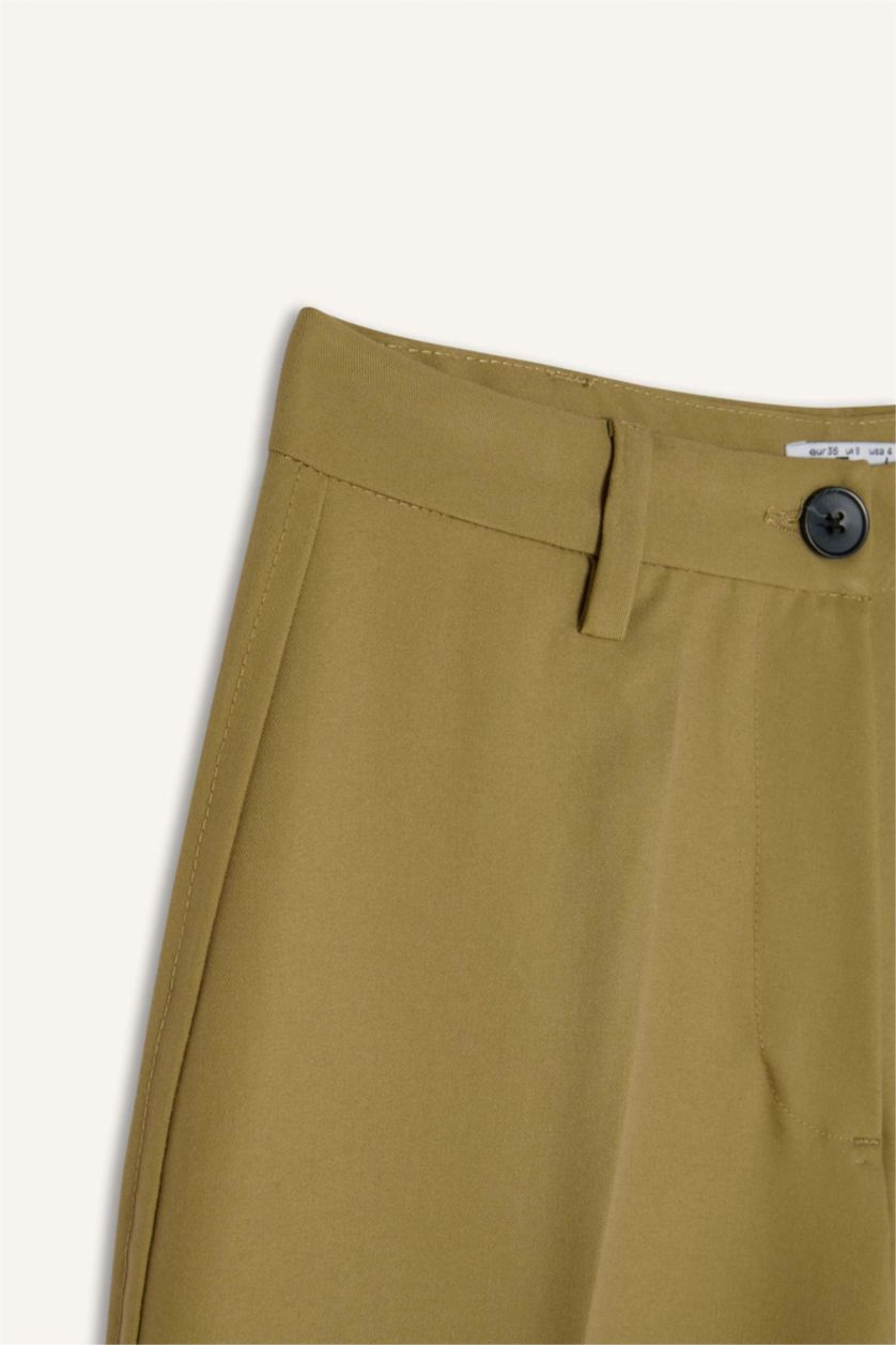 Әйелдерге хаки кең аяқ Шалбар