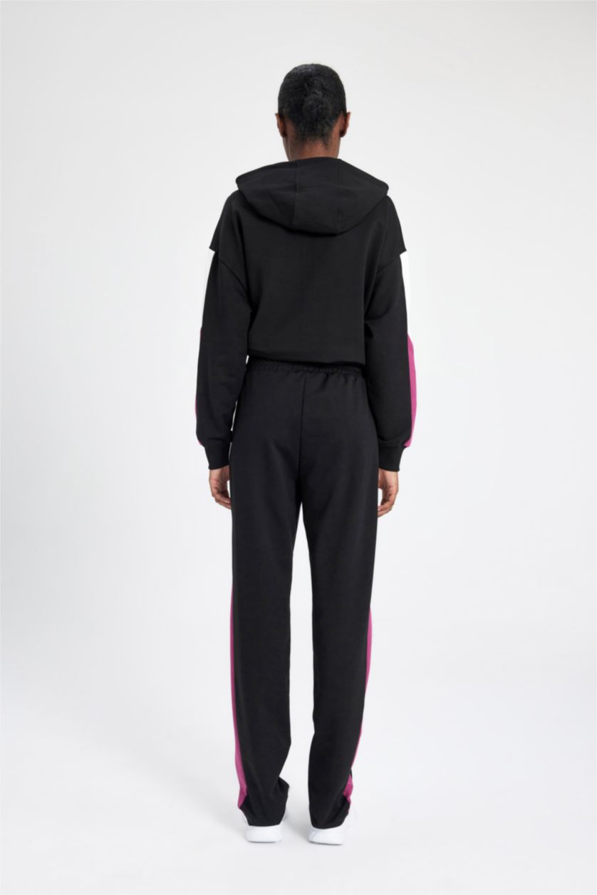 WOMAN Black DeFactoFit Standard Fit Double Pocket Sweatpants