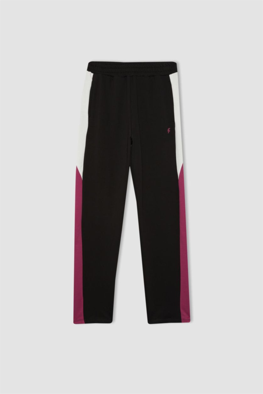 WOMAN Black DeFactoFit Standard Fit Double Pocket Sweatpants