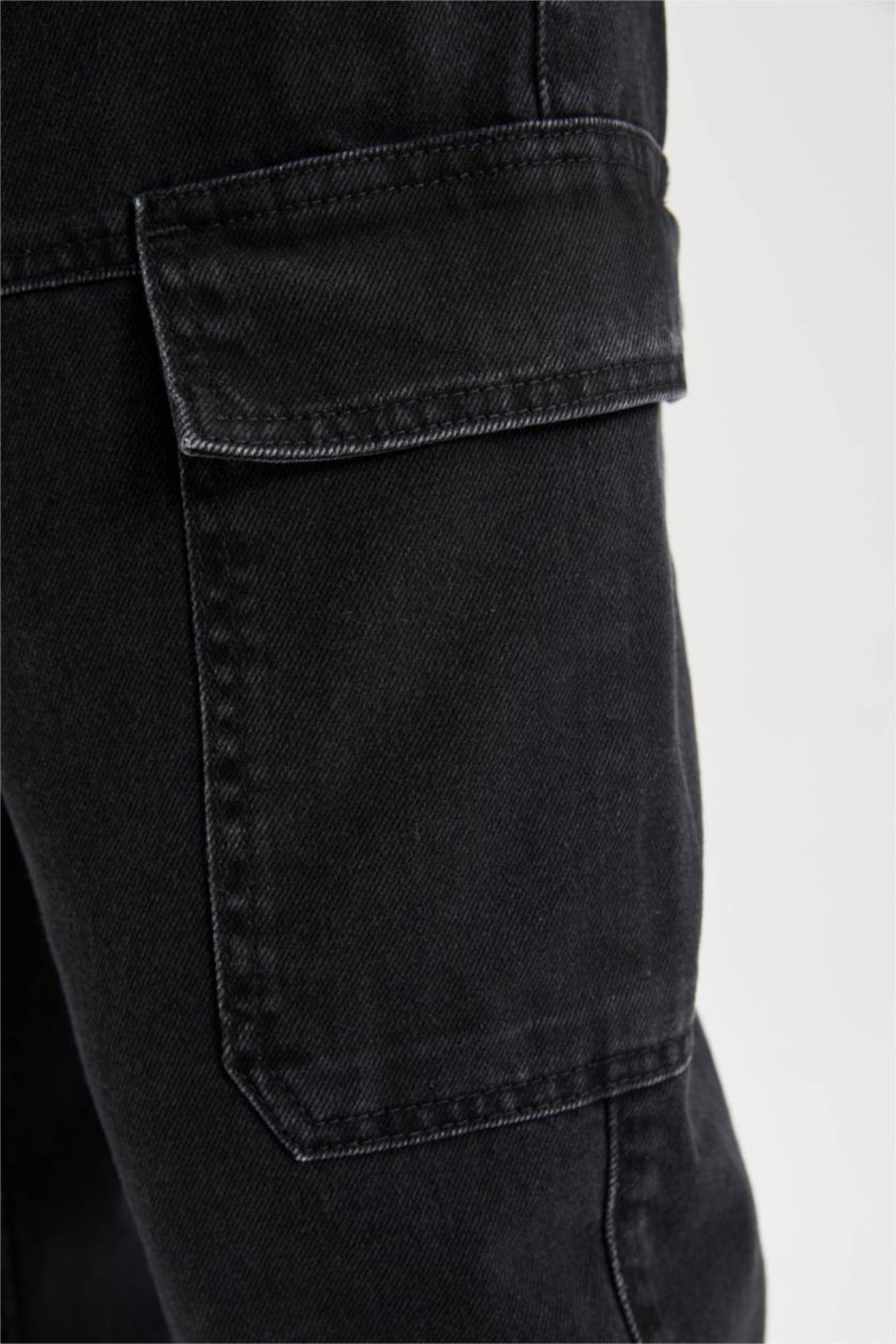 رجال أسود Wide Leg Trousers