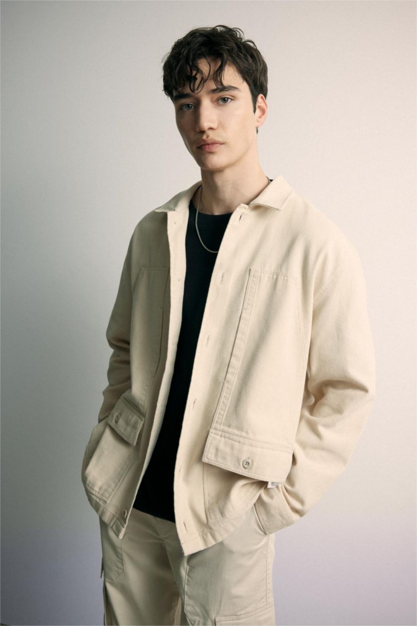 MAN Sand Relax Fit Cotton Long Sleeve Shirt