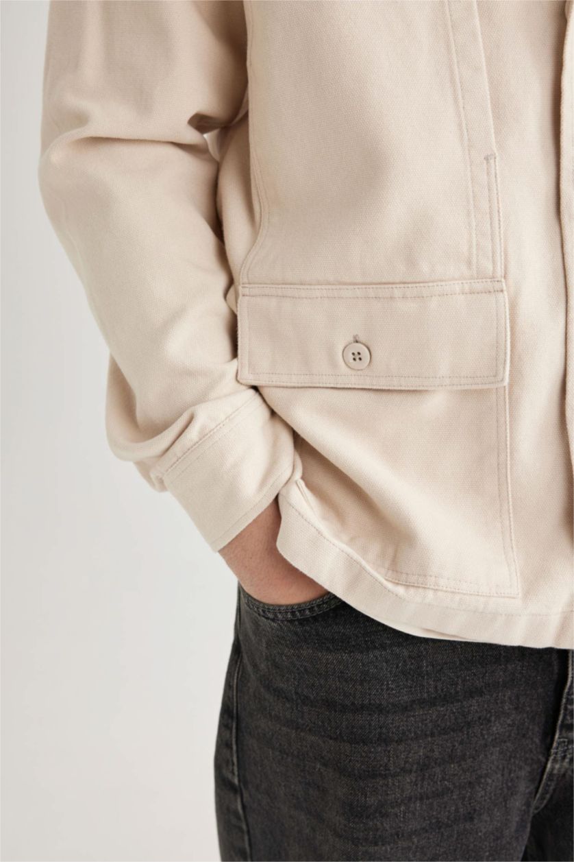 MAN Sand Relax Fit Cotton Long Sleeve Shirt