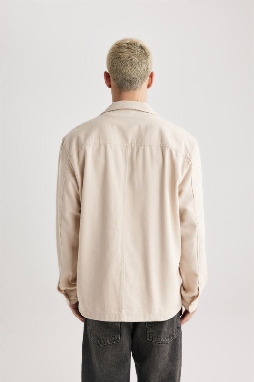 MAN Sand Relax Fit Cotton Long Sleeve Shirt