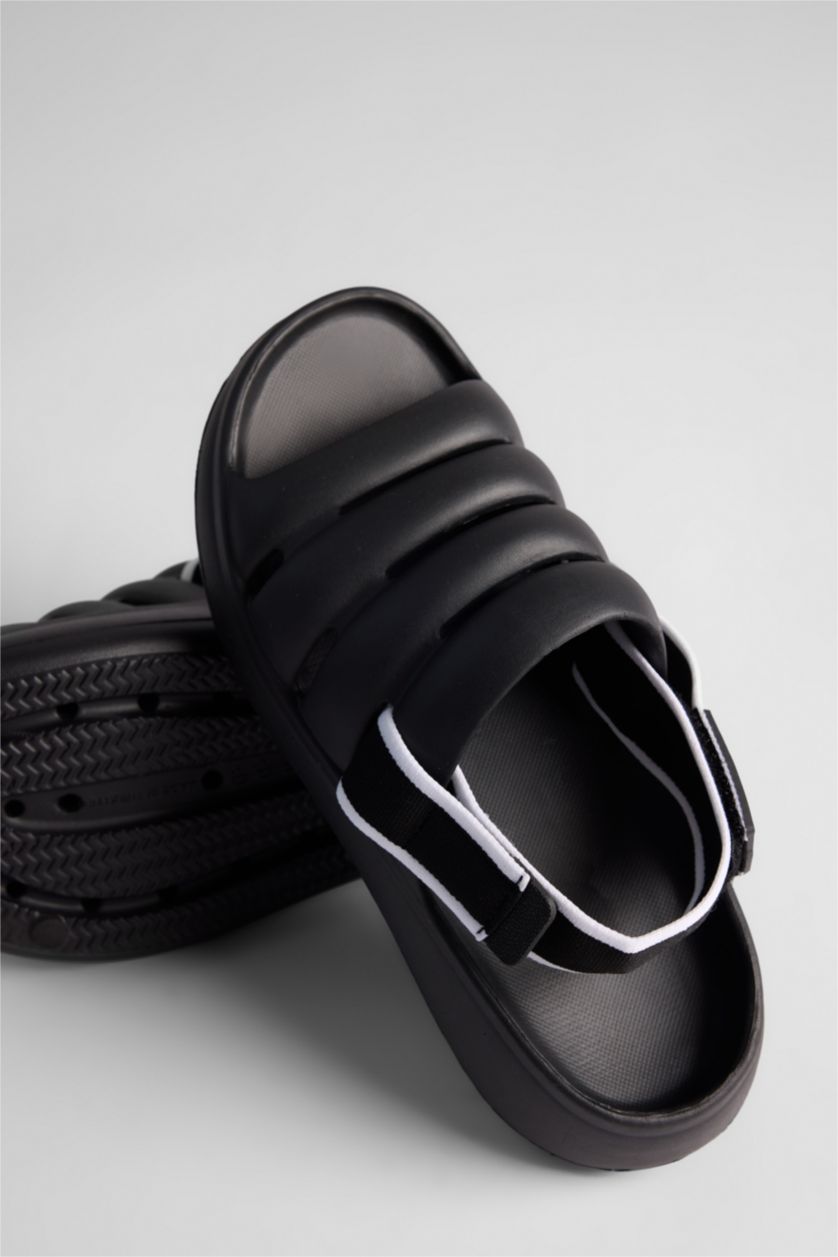 Kadın Siyah Kadın Yüksek Taban Eva Terlik