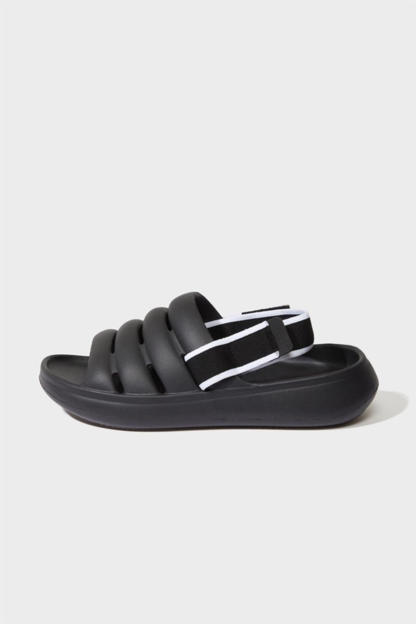 Kadın Siyah Kadın Yüksek Taban Eva Terlik