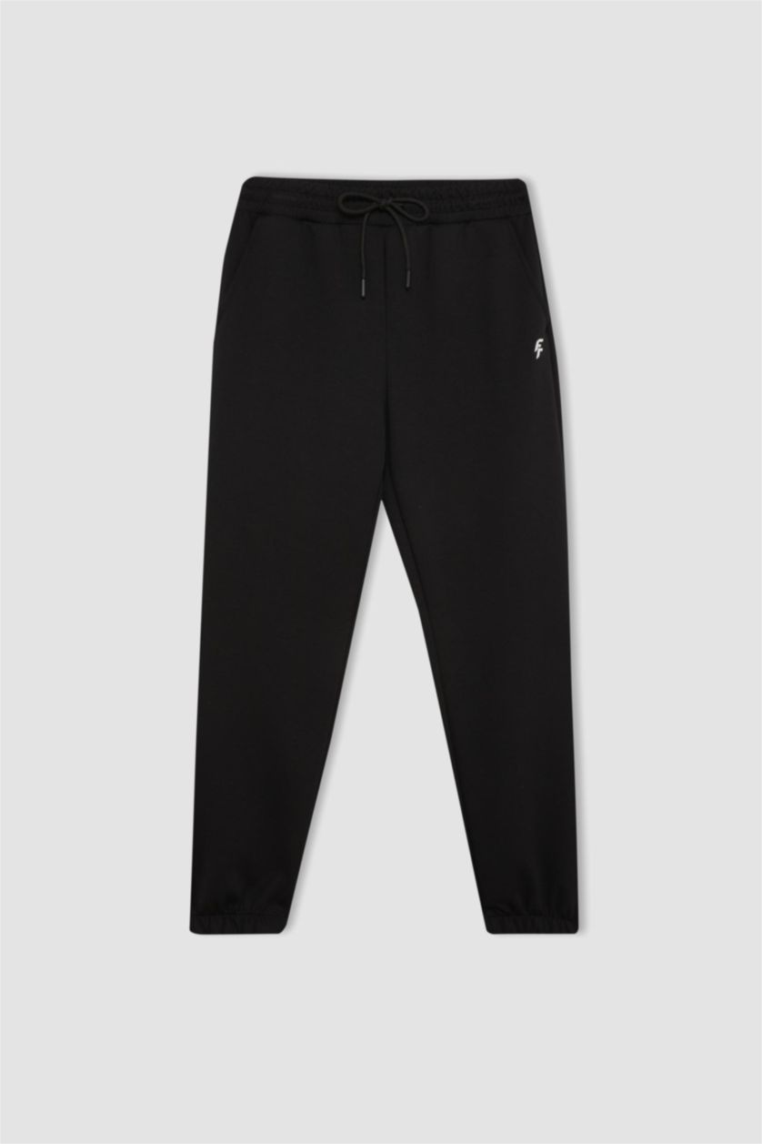 WOMAN Black DeFactoFit Standard Fit Jogger Sweatpants