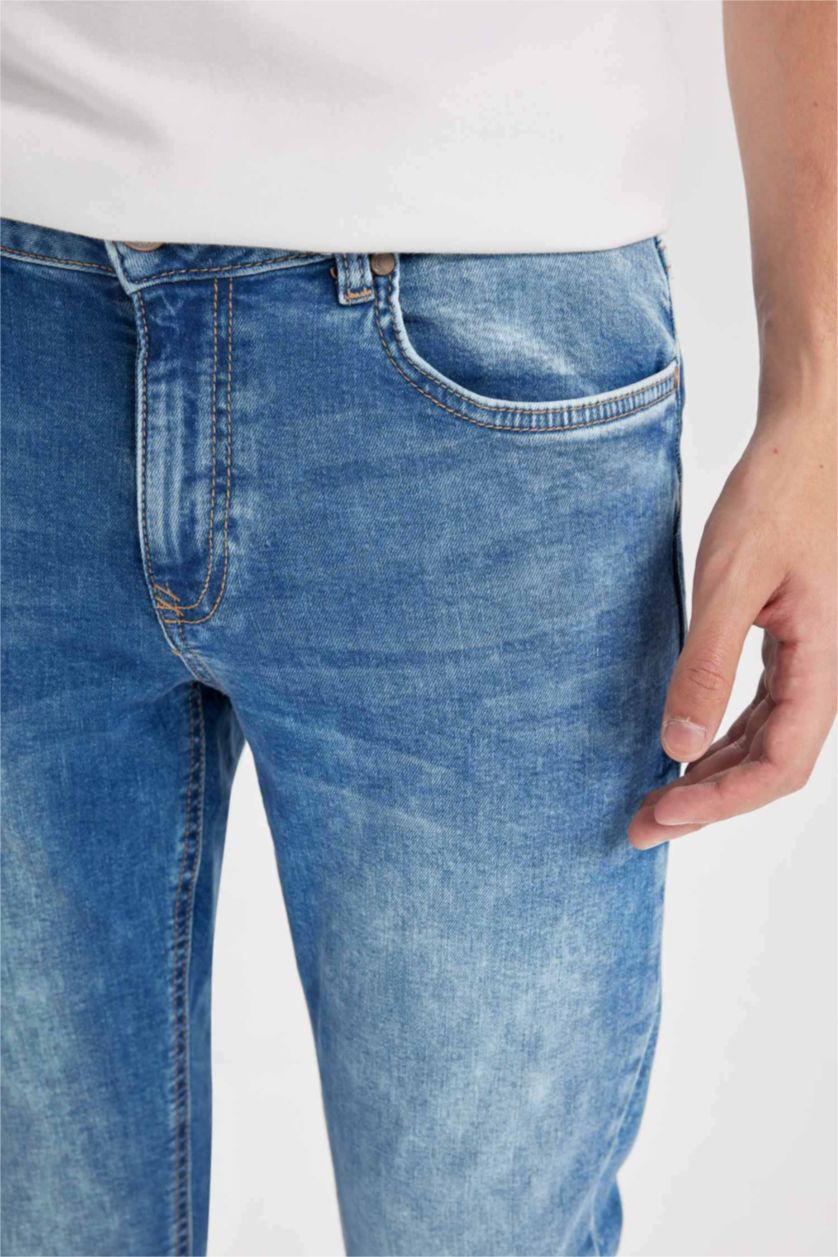 Man Blue Carlo Skinny Fit Normal Waist Jeans