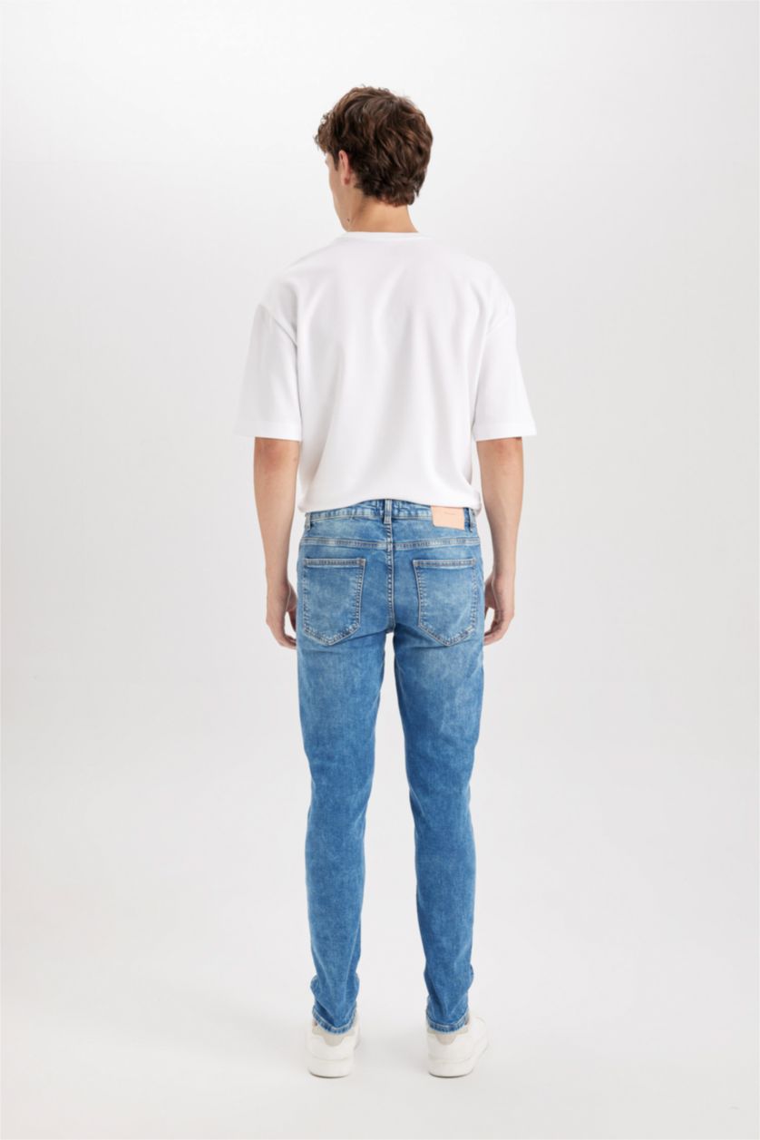 Man Blue Carlo Skinny Fit Normal Waist Jeans