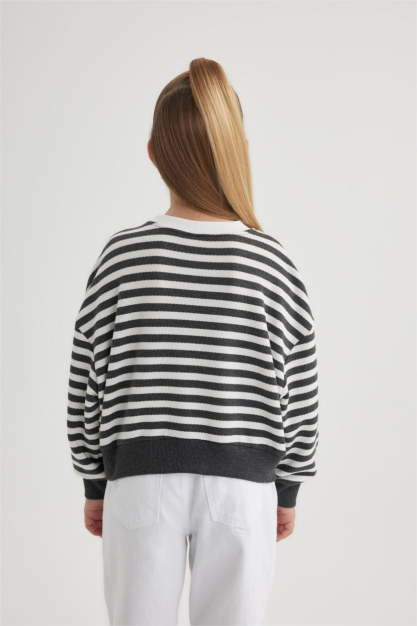 GIRLS & TEENS Anthracite قماش رقيق قصة مريحة