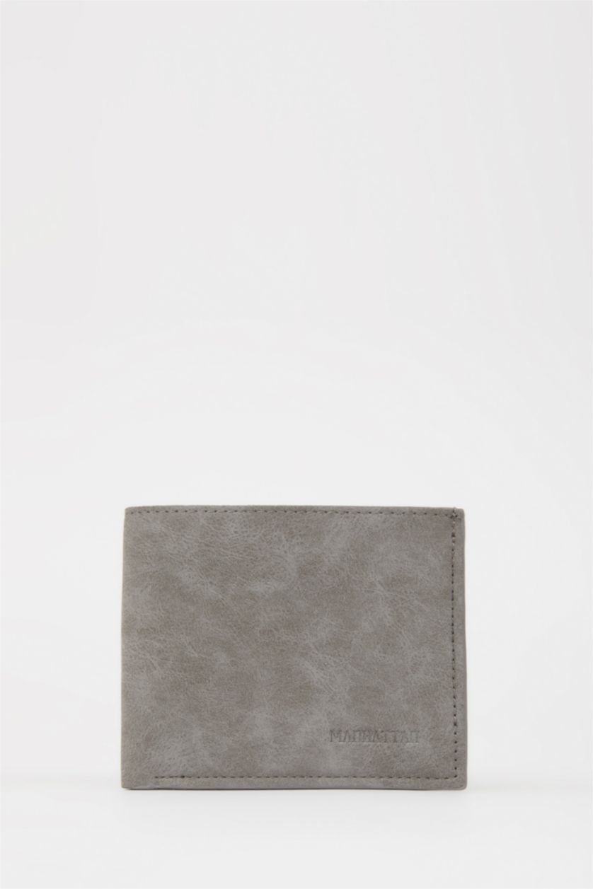 Erkek Gri Erkek Suni Deri Cüzdan