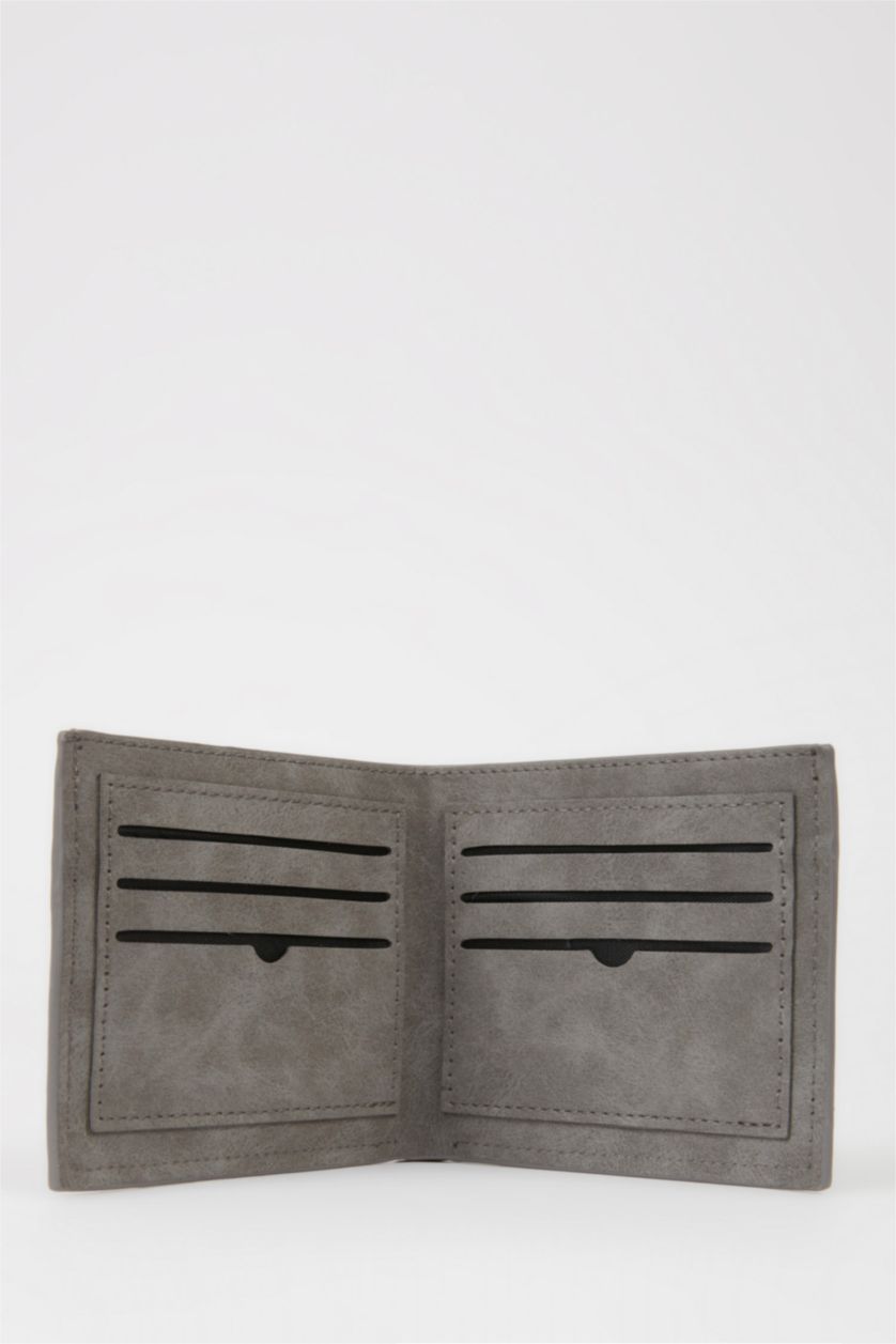 Erkek Gri Erkek Suni Deri Cüzdan