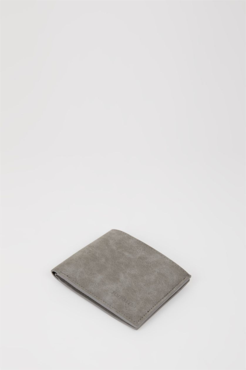 Erkek Gri Erkek Suni Deri Cüzdan