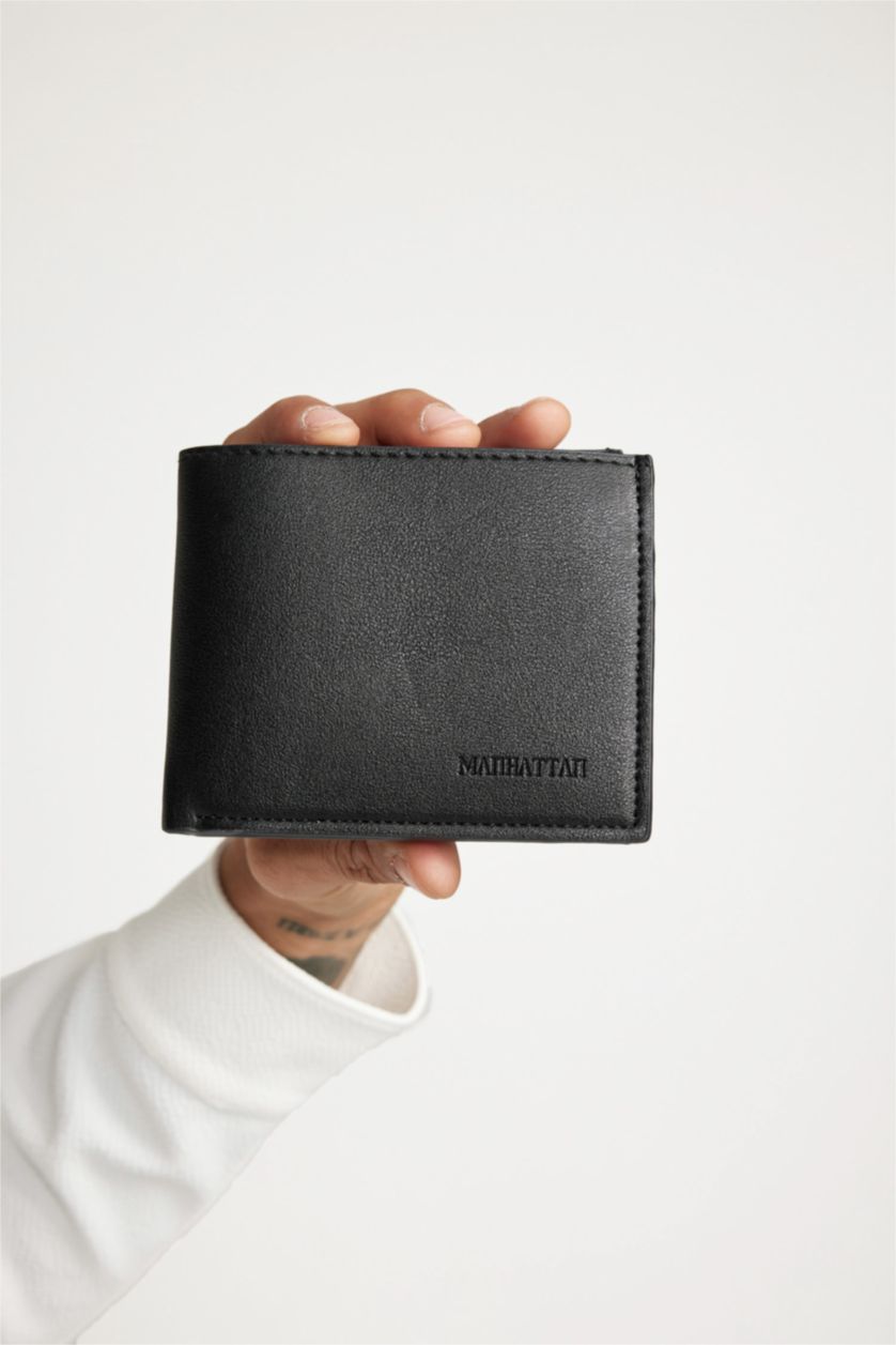 MAN Black Man Faux Leather Wallets