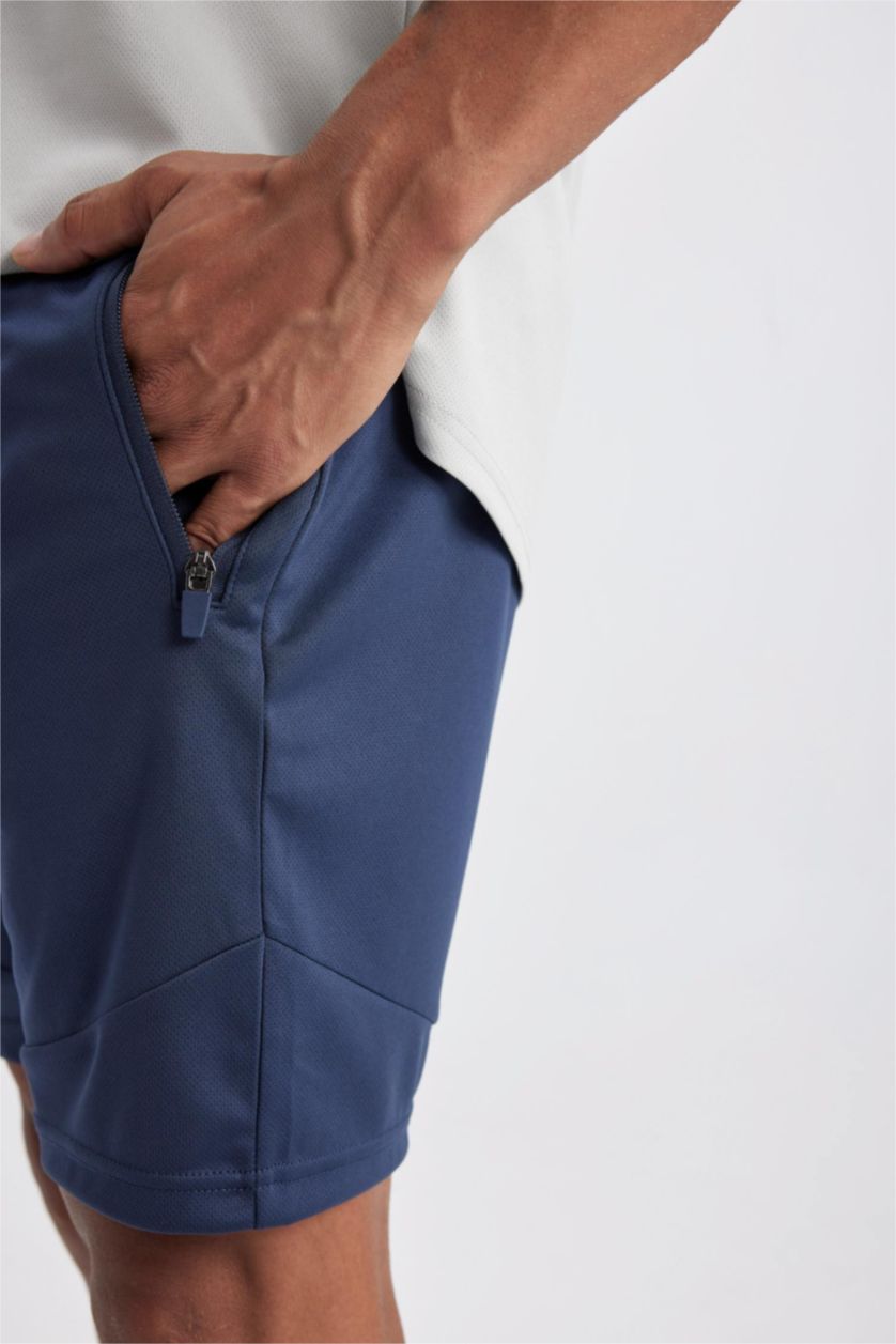 رجال كحلي شورت سليم فيت جيب مضغوط