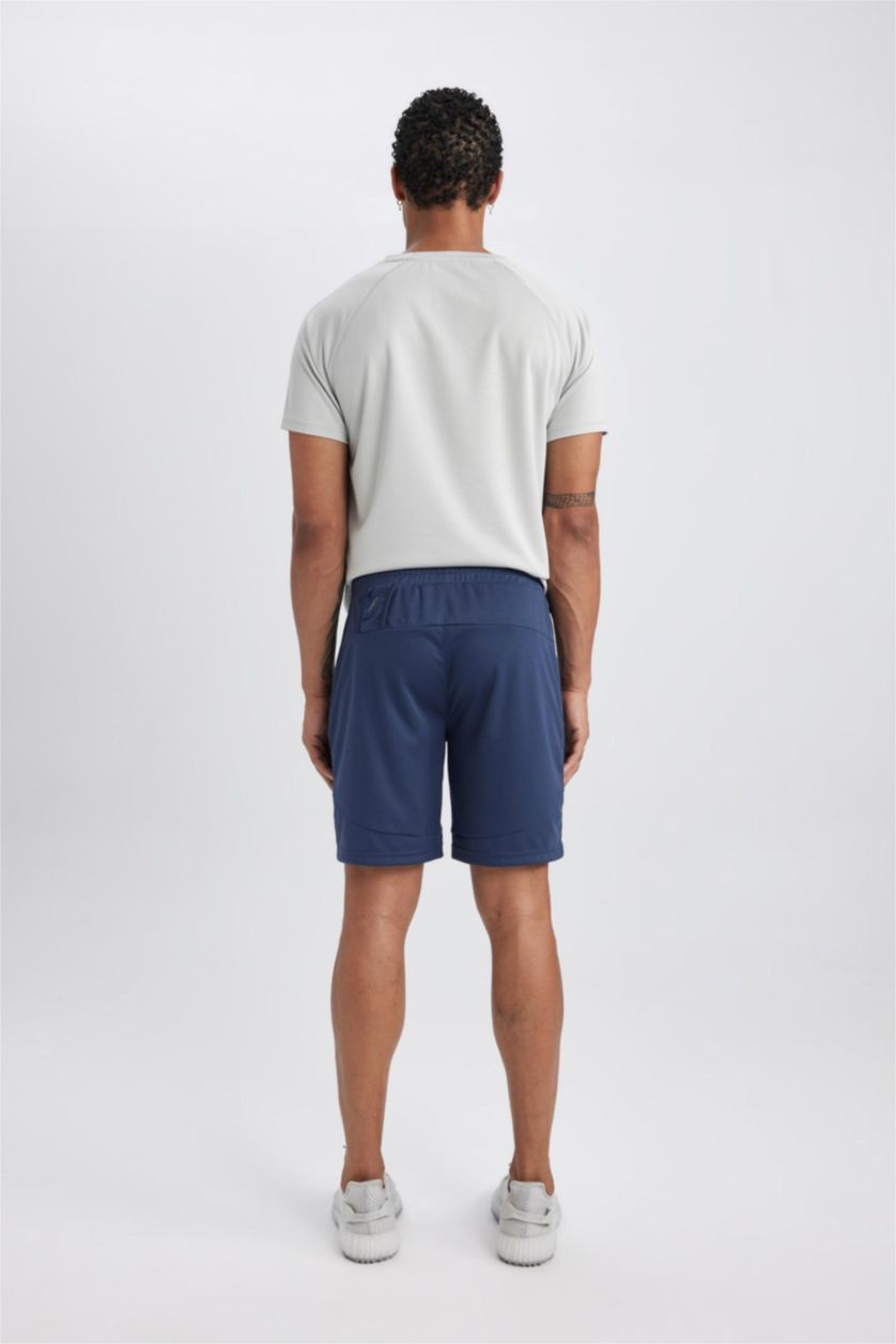 رجال كحلي شورت سليم فيت جيب مضغوط