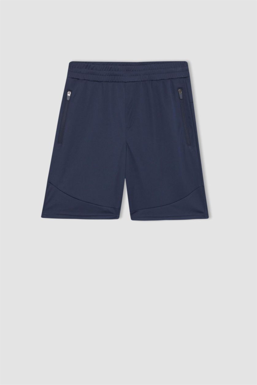 رجال كحلي شورت سليم فيت جيب مضغوط