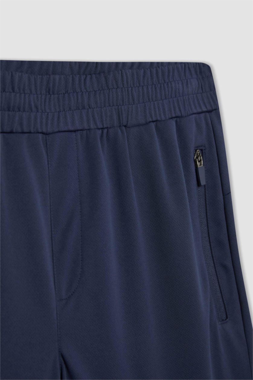 رجال كحلي شورت سليم فيت جيب مضغوط