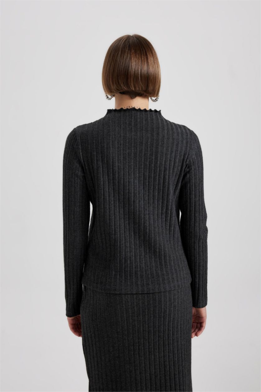 حريمي أنثرا جيبة ميدي مضلع قصة مستقيمة بخصر عادي