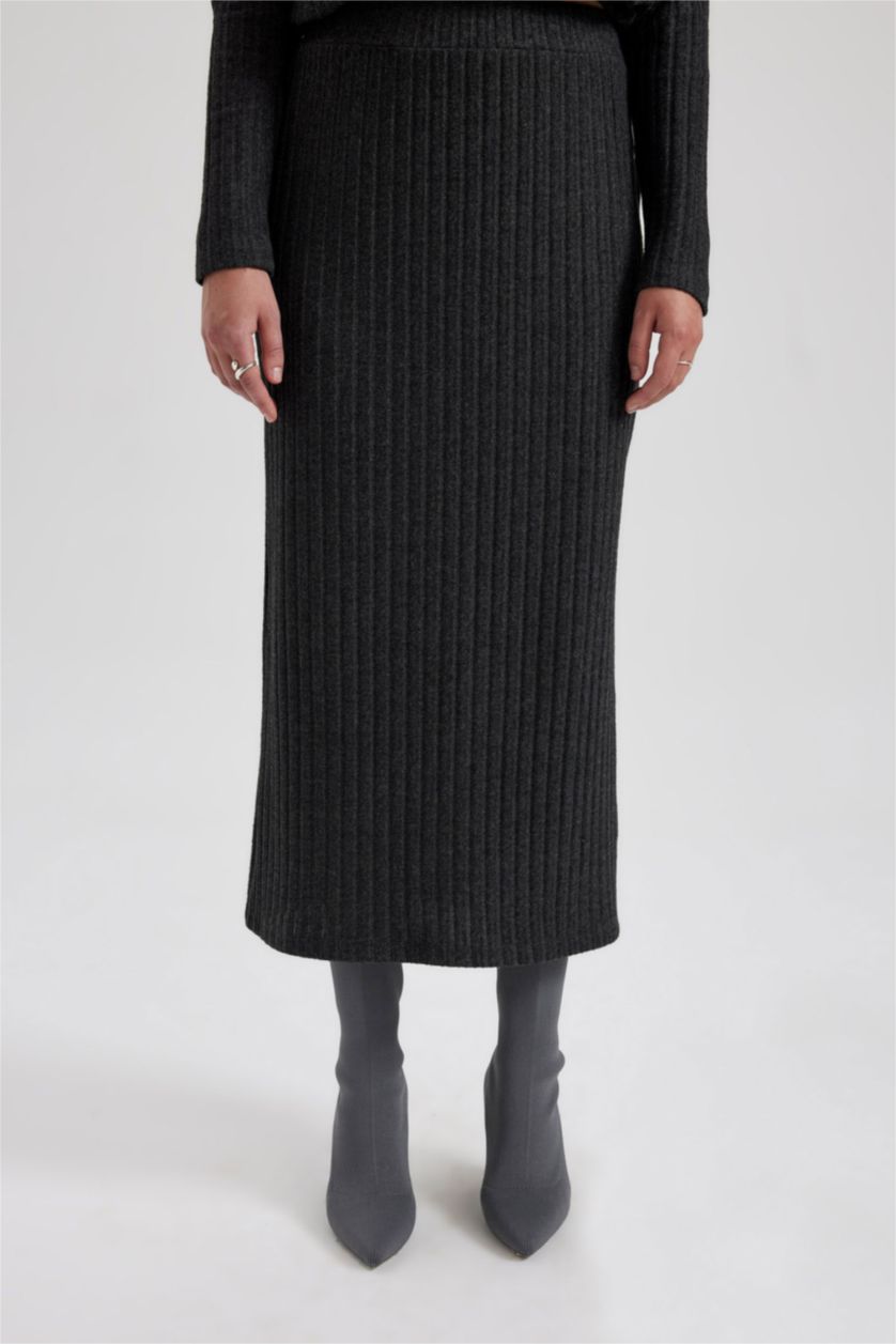 نساء ميلانج أنثرا تي شيرت كم طويل سليم فيت بنصف ياقة مدورة