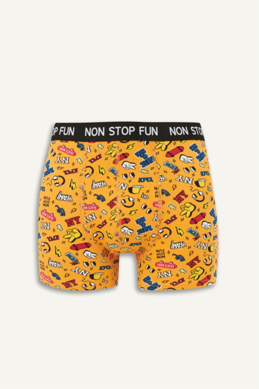 HOMME Jaune 3 Boxer Coupe Régulière