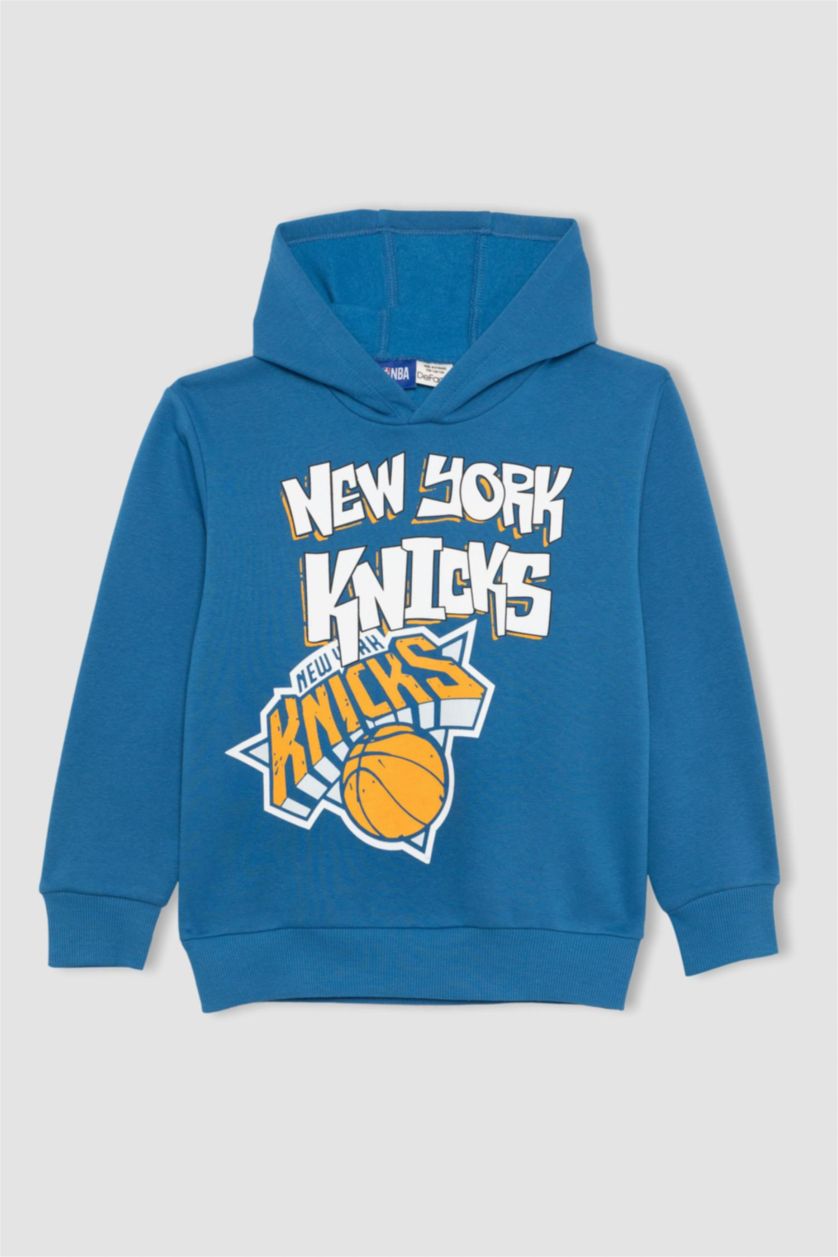 BOYS & TEENS Blue Boy NBA New York Knicks Hooded Thick Sweatshirt
