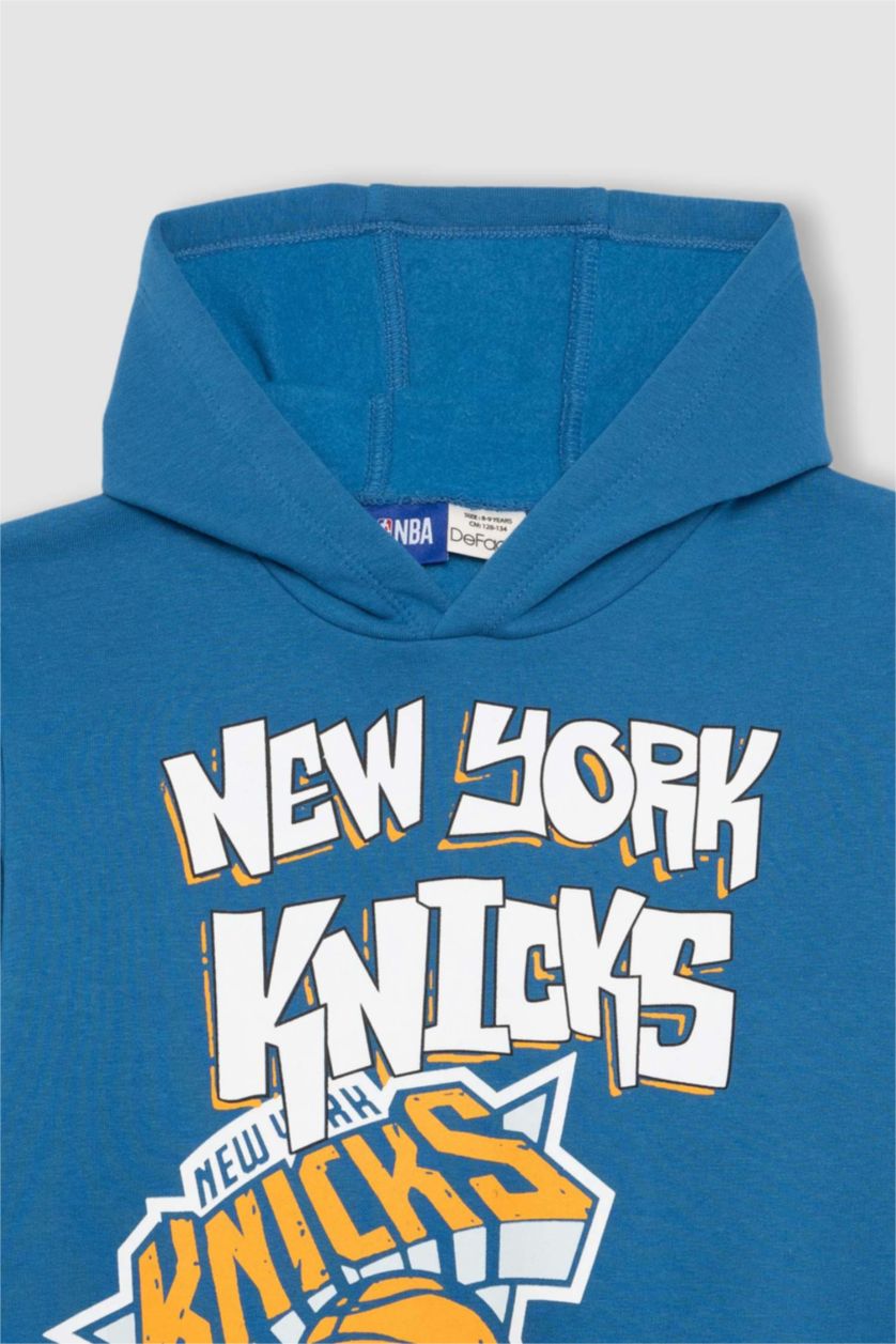 BOYS & TEENS Blue Boy NBA New York Knicks Hooded Thick Sweatshirt