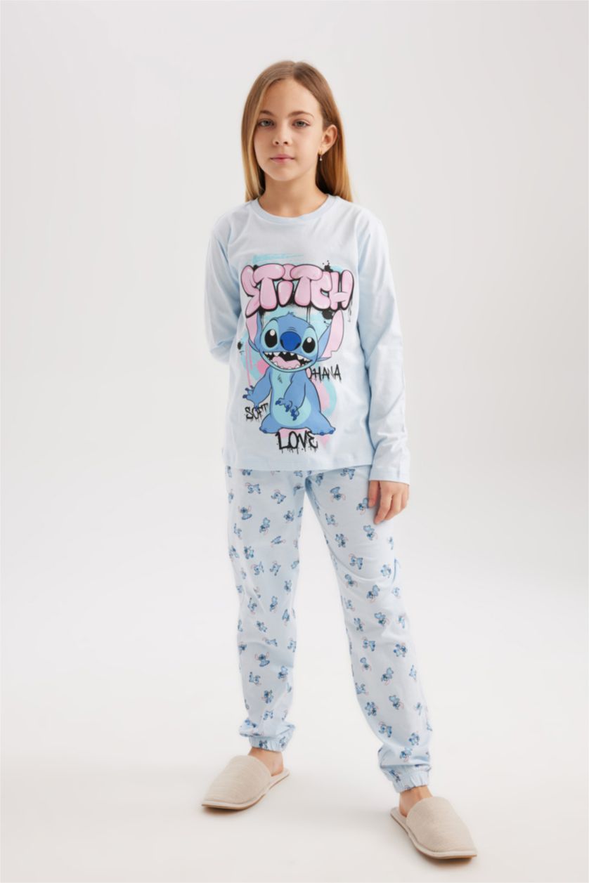 GIRLS & TEENS Light Blue Girl Disney Lilo & Stitch 2 Piece Pajama Set