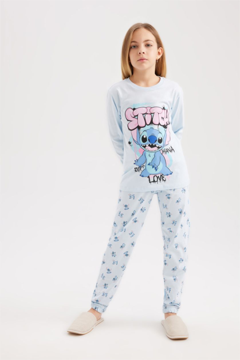 GIRLS & TEENS Light Blue Girl Disney Lilo & Stitch 2 Piece Pajama Set