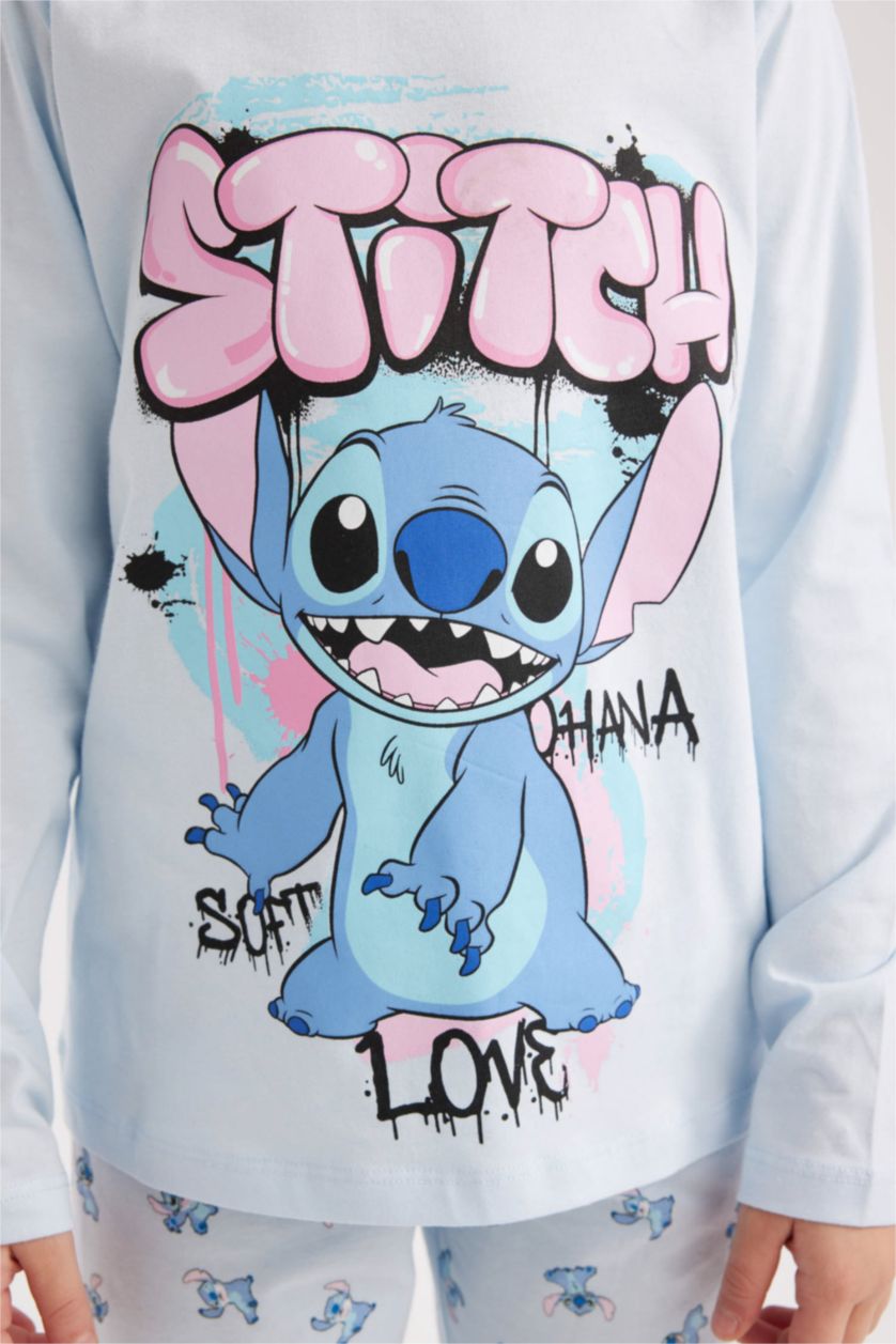 GIRLS & TEENS Light Blue Girl Disney Lilo & Stitch 2 Piece Pajama Set