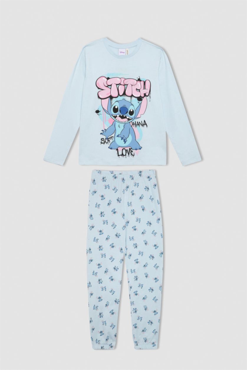 GIRLS & TEENS Light Blue Girl Disney Lilo & Stitch 2 Piece Pajama Set