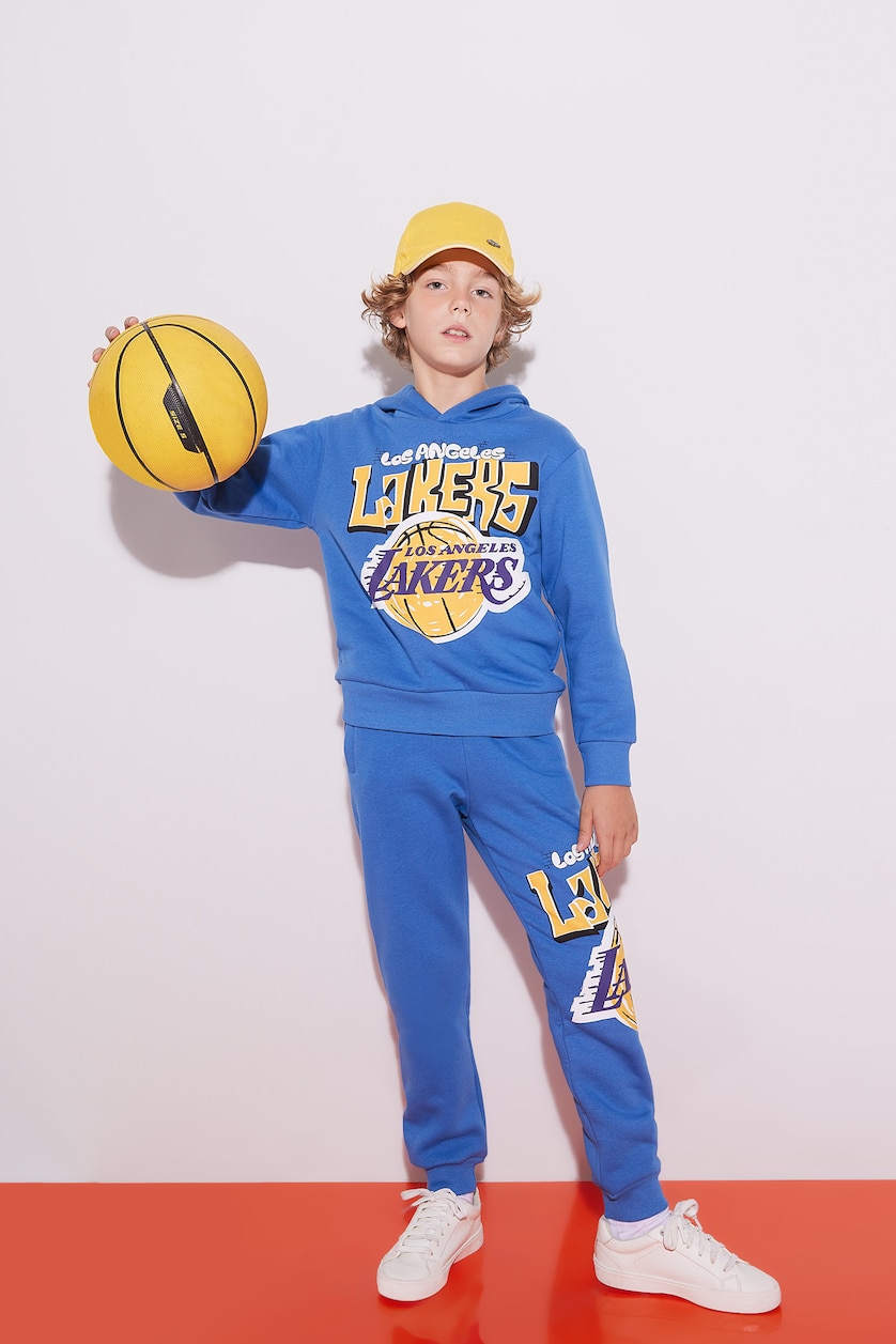 Young Boys - Teen Boys Blue Boy NBA Los Angeles Lakers Hooded Thick Sweatshirt