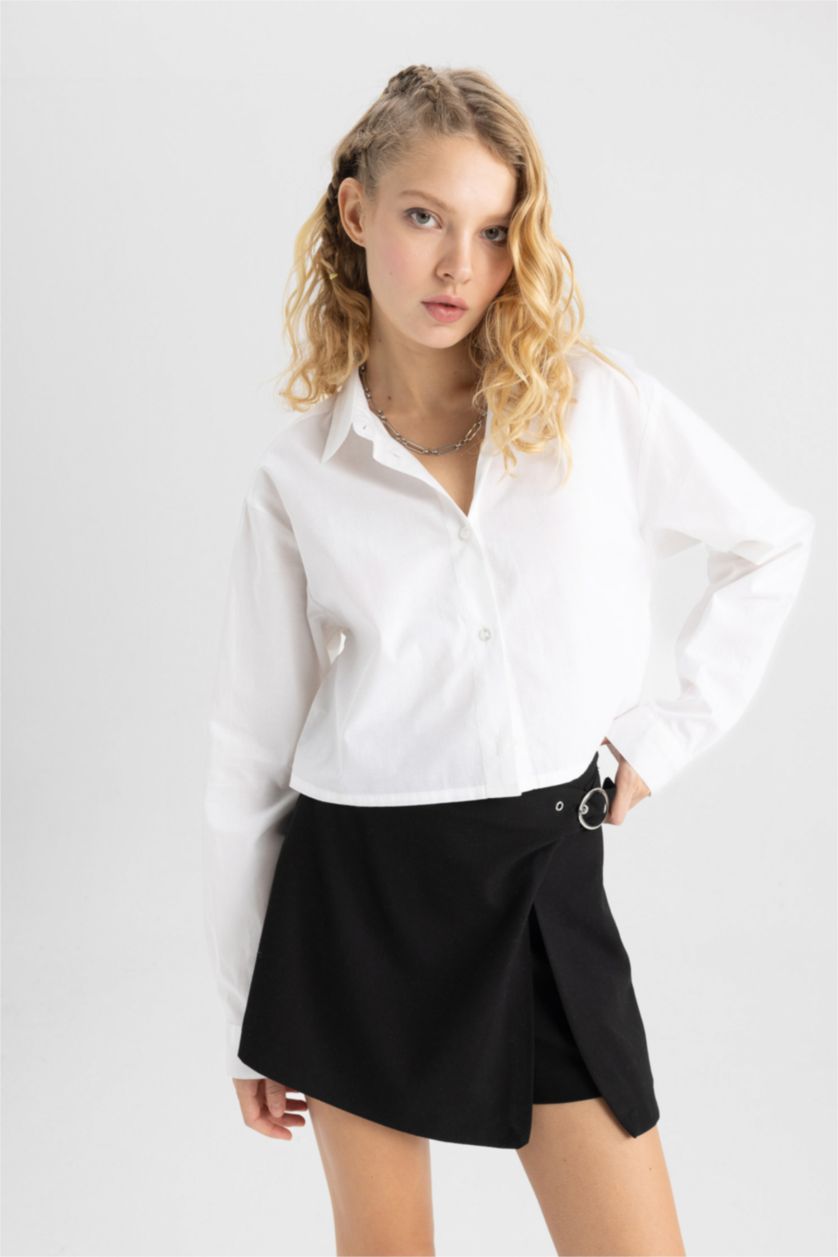 WOMAN White Regular Fit Long Sleeve Shirt